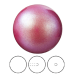 Preciosa® Nacre Round Pearl MAXIMA 1/2H - 5mm Pearlescent Red