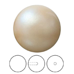 Preciosa® Nacre Round Pearl MAXIMA 1/2H - 5mm Pearlescent Yellow