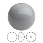 Preciosa® Nacre Button Pearl 1/2H - 6mm Crystal Ceramic Grey
