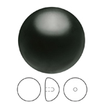 Preciosa® Nacre Button Pearl 1/2H - 10mm Crystal Magic Black
