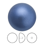 Preciosa® Nacre Button Pearl 1/2H - 6mm Pearl Effect Blue