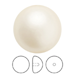 Preciosa® Nacre Button Pearl 1/2H - 10mm Pearl Effect Cream