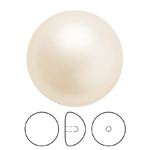 Preciosa® Nacre Button Pearl 1/2H - 6mm Pearl Effect Creamrose