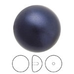Preciosa® Nacre Button Pearl 1/2H - 6mm Pearl Effect Dark Blue