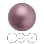 Preciosa® Nacre Button Pearl 1/2H - 8mm Pearl Effect Light Burgundy