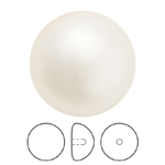 Preciosa® Nacre Button Pearl 1/2H - 16mm Pearl Effect Light Creamrose