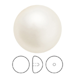 Preciosa® Nacre Button Pearl 1/2H - 10mm Pearl Effect Light Creamrose