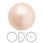 Preciosa® Nacre Button Pearl 1/2H - 16mm Pearl Effect Peach