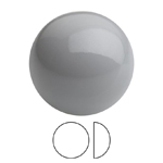 Preciosa® Nacre Pearl Round Cabochon - 5mm Crystal Ceramic Grey