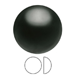 Preciosa® Nacre Pearl Round Cabochon - 5mm Crystal Magic Black