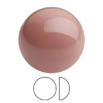 Preciosa® Nacre Pearl Round Cabochon - 7mm Crystal Salmon Rose