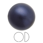 Preciosa® Nacre Pearl Round Cabochon - 8mm Pearl Effect Dark Blue