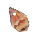 Preciosa® Drop Pendant 1H - 10x6mm Smoked Topaz AB