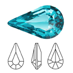 Preciosa® Point Back MAXIMA Fancy Stone - Pear 10x6mm Blue Zircon