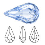 Preciosa® Point Back MAXIMA Fancy Stone - Pear 13x7.8mm Light Sapphire