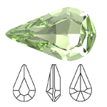 Preciosa® Point Back MAXIMA Fancy Stone - Pear 13x7.8mm Peridot