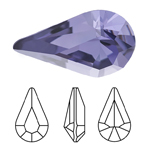 Preciosa® Point Back MAXIMA Fancy Stone - Pear 13x7.8mm Tanzanite