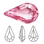 Preciosa® Point Back MAXIMA Fancy Stone - Pear 6x3.6mm Rose