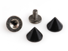 Rhinestone Biz Cone Spikes 9x7mm Screw Back - Black