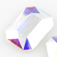 SWAROVSKI® ELEMENTS (2602) Emerald Cut Flat Back 14x10mm Crystal AB