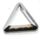 SWAROVSKI® ELEMENTS (2711/I) Rimmed Triangle Hot Fix Rhinestones 6mm Crystal Clear with Light Chrome Rim