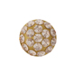 SWAROVSKI® ELEMENTS (86601) Cabochon Pavé Flat Backs 6mm Light Colorado Topaz on Antique Gold