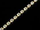 SWAROVSKI® ELEMENTS Single Cupchain with 4-Prong Gold Setting and 32PP Round Stone - Crystal Clear Foiled