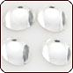 SWAROVSKI® ELEMENTS (2190/4) Flat Back Cabochon Oval 10x8mm Crystal Clear