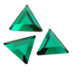SWAROVSKI® ELEMENTS (2711) Triangle Flat Back Rhinestones 3.3mm Emerald