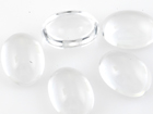 VALUE BRIGHT™ Crystal Components - Oval Cabochon (2180) 18x25mm - Crystal Clear (Unfoiled)