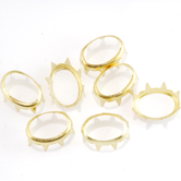 Rim Sets 10x14mm Oval - Gold