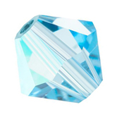 Preciosa® Rondelle Bicone Bead - 6mm Aquamarine AB