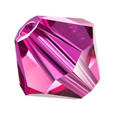 Preciosa® Rondelle Bicone Bead - 5mm Fuchsia