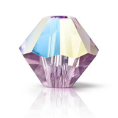 Preciosa® Rondelle Bicone Bead - 4mm Light Amethyst Glitter