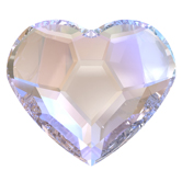 Preciosa® Heart MAXIMA Flat Back 14mm Crystal AB