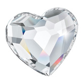 Preciosa® Heart MAXIMA Flat Back 10mm Crystal Clear