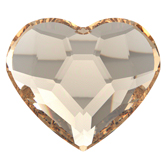 Preciosa® Heart MAXIMA Flat Back 10mm Crystal Honey