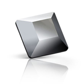 Preciosa® Square MAXIMA Hot Fix 3mm Jet Hematite