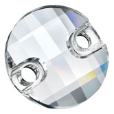 Preciosa® Chessboard Circle MAXIMA 2H Sew-on Stones 14mm Crystal Clear