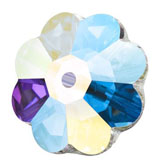 Preciosa® Loch Flower 1H Sew-on Stones 12mm Crystal AB