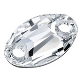 Preciosa® Oval 2H Sew-on Stones 10x7mm Crystal Clear