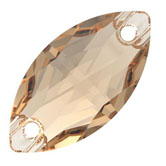 Preciosa® Navette 2H Sew-on Stones 18x9mm Crystal Honey