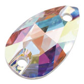 Preciosa® Drop 2H Sew-on Stones 28x17mm Crystal AB
