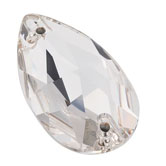 Preciosa® Drop 2H Sew-on Stones 18x10.5mm Crystal Clear