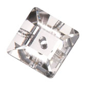 Preciosa® Loch Square 1H Sew-on Stones 10mm Crystal Clear