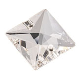 Preciosa® Square 2H Sew-on Stones 22mm Crystal Clear