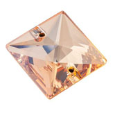 Preciosa® Square 2H Sew-on Stones 16mm Crystal Honey