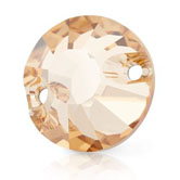 Preciosa® Chaton Rose VIVA12 2H Sew-on Stones 10mm Crystal Honey