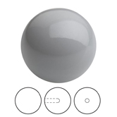 Preciosa® Nacre Round Pearl MAXIMA 1/2H - 10mm Crystal Ceramic Grey