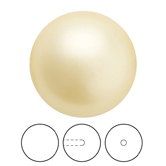 Preciosa® Nacre Round Pearl MAXIMA 1/2H - 10mm Pearl Effect Vanilla